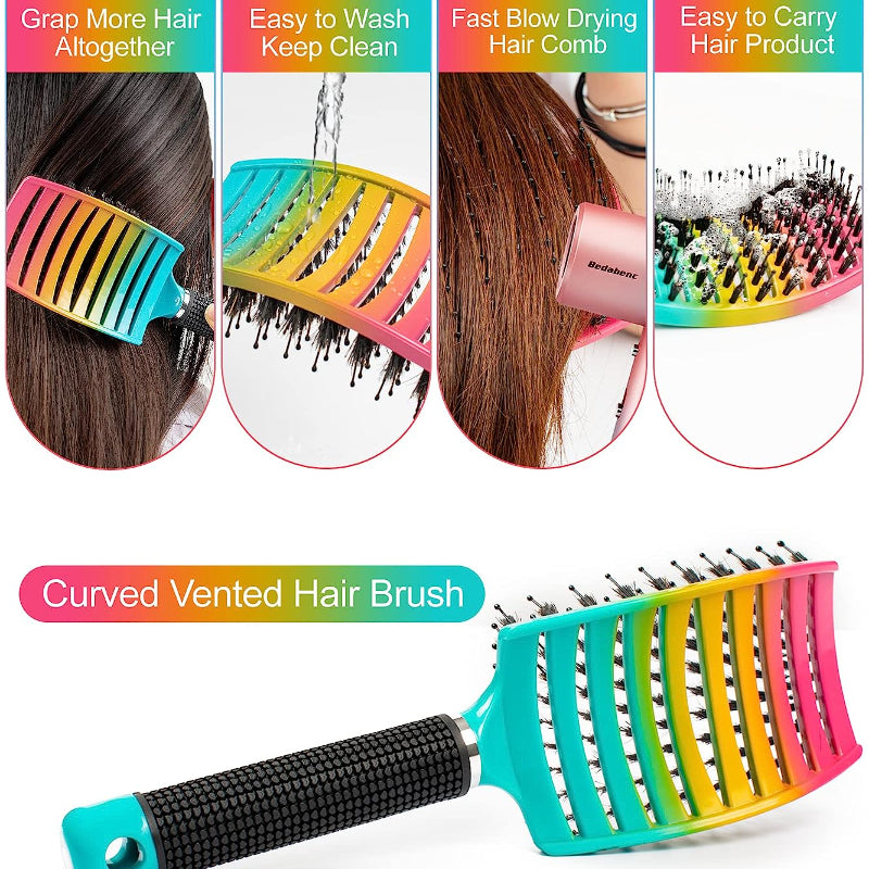 Detangling Hair Brush β Large Curved Styling Brush for All Hair Types