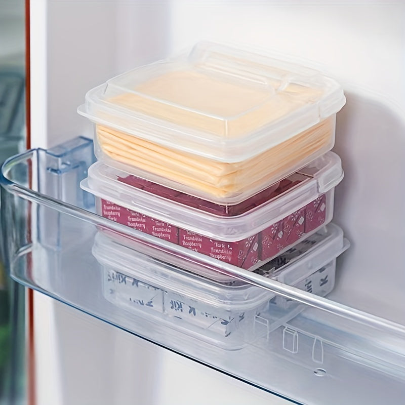 Large Capacity Portable Fresh Storage Box - Clear Container for Butter, Cheese, and Kitchen Essentials - Convenient Fridge Organizer, Eid Al-Adha Mubarak Gift Idea