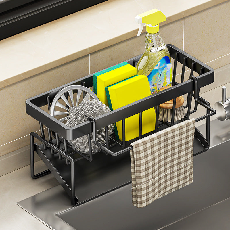 Kitchen Rack – Punch-Free Household Spice and Rag Drain Rack, Sink Faucet Organizer