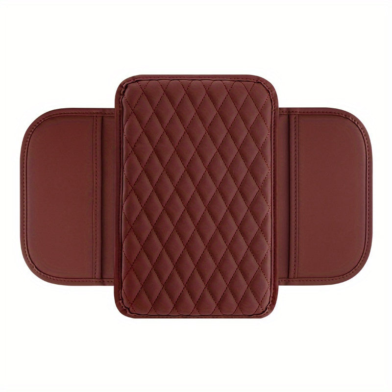 Premium PU Leather Car Armrest Pad with Storage Bag – Elevated Comfort, Universal Fit, Ideal for All Seasons, Enhances Car Interior