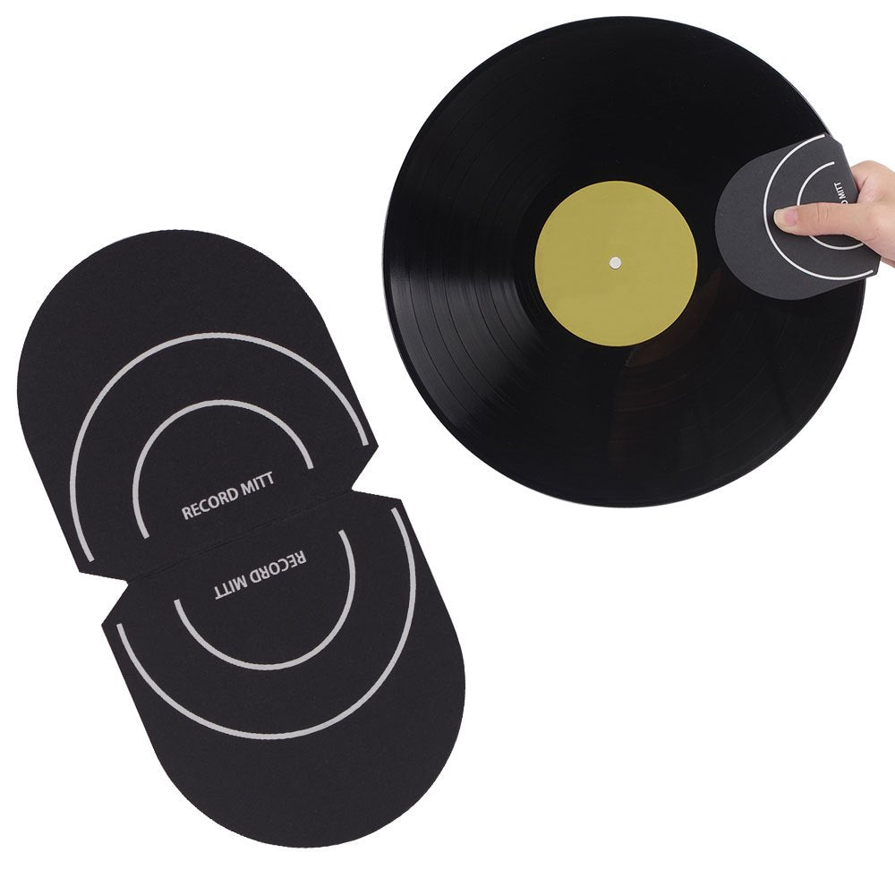 Anti-Static Vinyl Record Protector Mitten - Soft Microfiber, Scratch and Dust Prevention, Ideal For Collectors