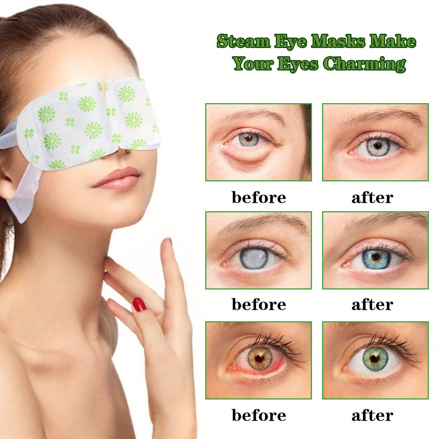 Herbal Steam Eye Mask – Hot Pack for Eye Fatigue and Discomfort Relief with Herbal Essence