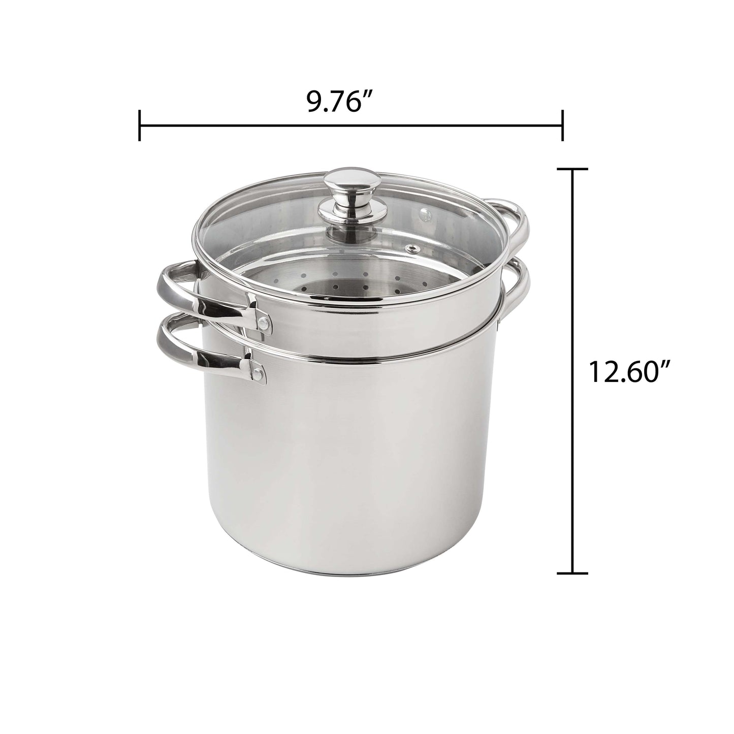 Mainstays 8-Quart Stainless Steel Multi-Cooker with Glass Lid