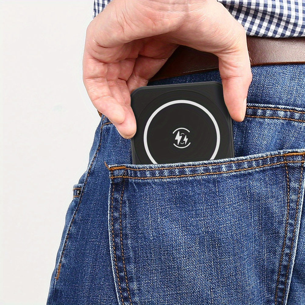 10000mAh Wireless Mini Power Bank – Magnetic Portable Charger with Fast Charging