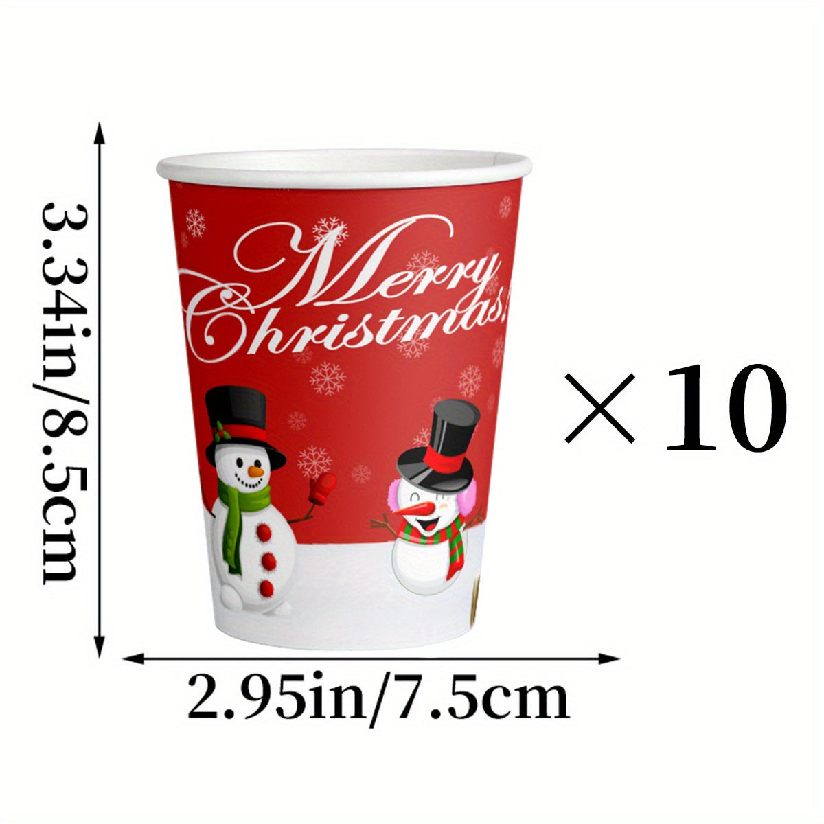 30pcs Snowman Themed Christmas Party Set - Paper Plates & Cups, Perfect for Holiday Celebrations and Birthdays