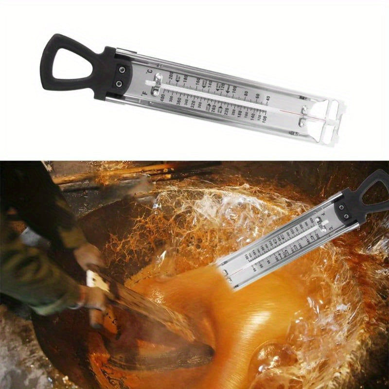 Precision Stainless Steel Kitchen Thermometer - Durable 400 Series with ABS Handle, Ideal for Cooking, Baking & Candy Making