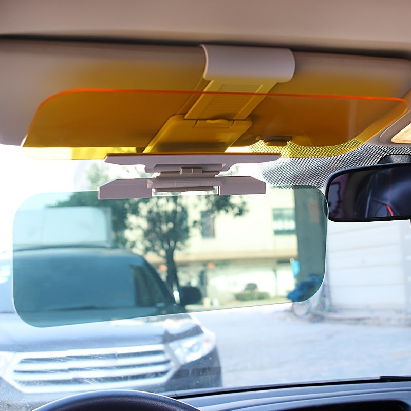 Day and Night Anti-Glare Car Sun Visor with Adjustable Extender - Compatible with Various Vehicle Models