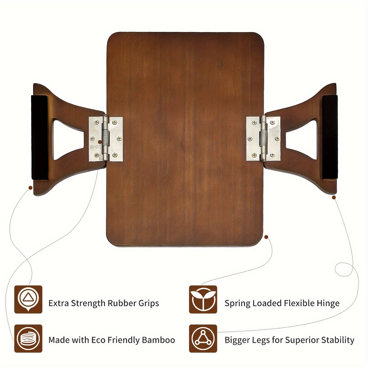 Arm Table Clip-On Tray for Wide Couches - Portable Sofa Table, TV & Side Table for Small Spaces