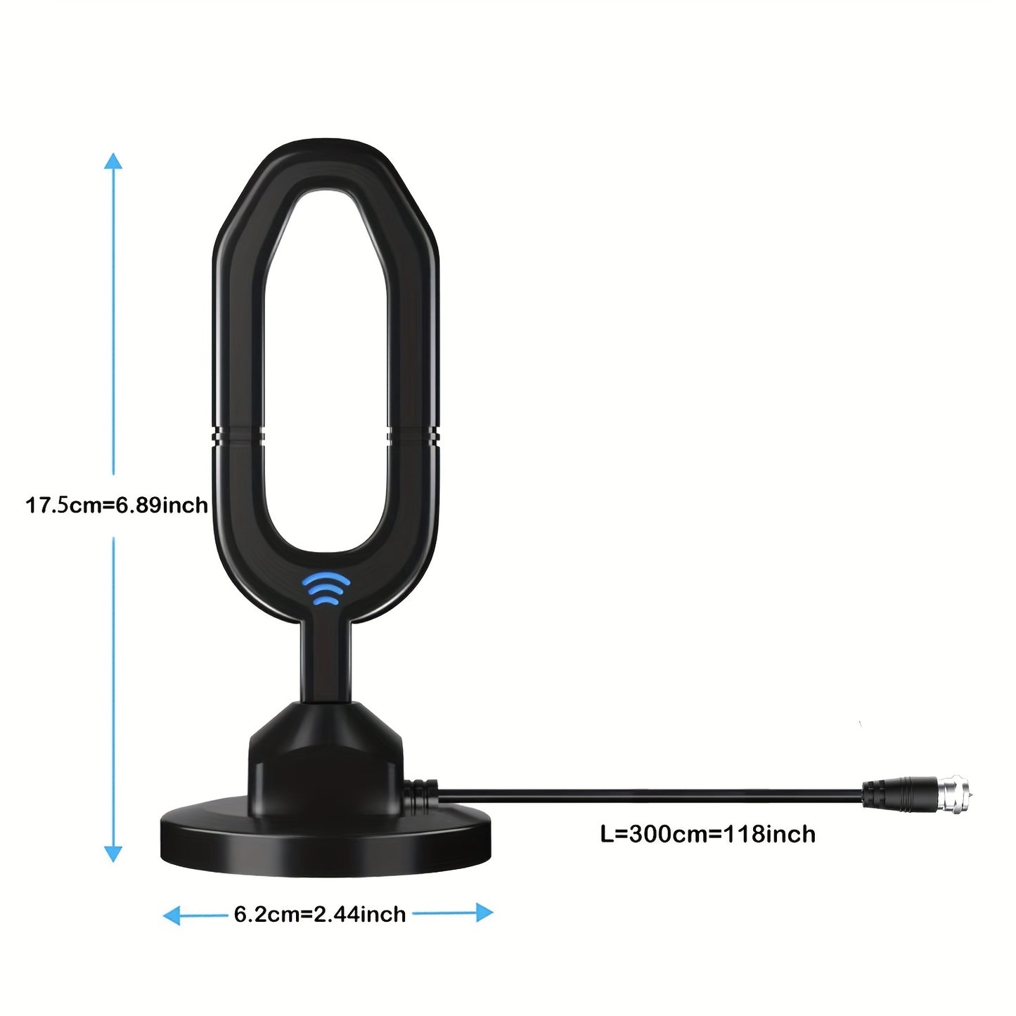 320+ Miles Long Range TV Antenna Pro – 360° Reception, 4K/1080P Compatible, High Gain Signal, Magnetic Base for Easy Indoor/Outdoor Installation, Weather Resistant