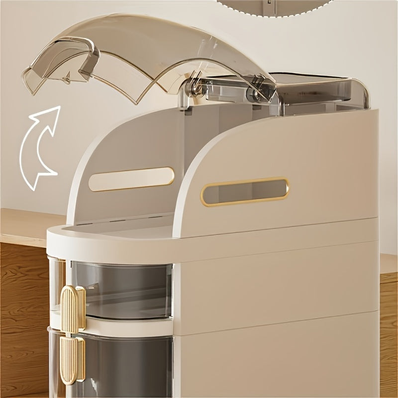 Movable Storage Rack β Multi-Functional Narrow Gap Shelf for Bathroom, Kitchen, Living Room, Bedroom β Light Luxury Floor Storage Cabinet β Home Organization Supplies