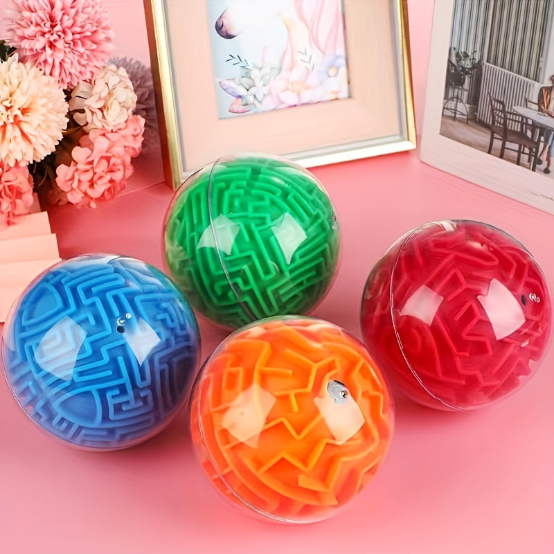 Maze Ball Puzzle Set - 2 Piece Brain-Teasing Challenge with Higher Level, Smaller Steel Balls