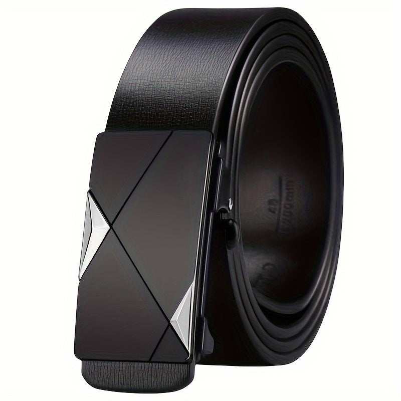 Men's Genuine Leather Belt – Automatic Buckle Cowhide Belt for Stylish Comfort
