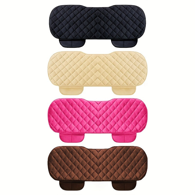 Car Back Seat Cover – Plush Rear Protector Mat, Non-Slip Auto Chair Cushion Accessories for Back Row