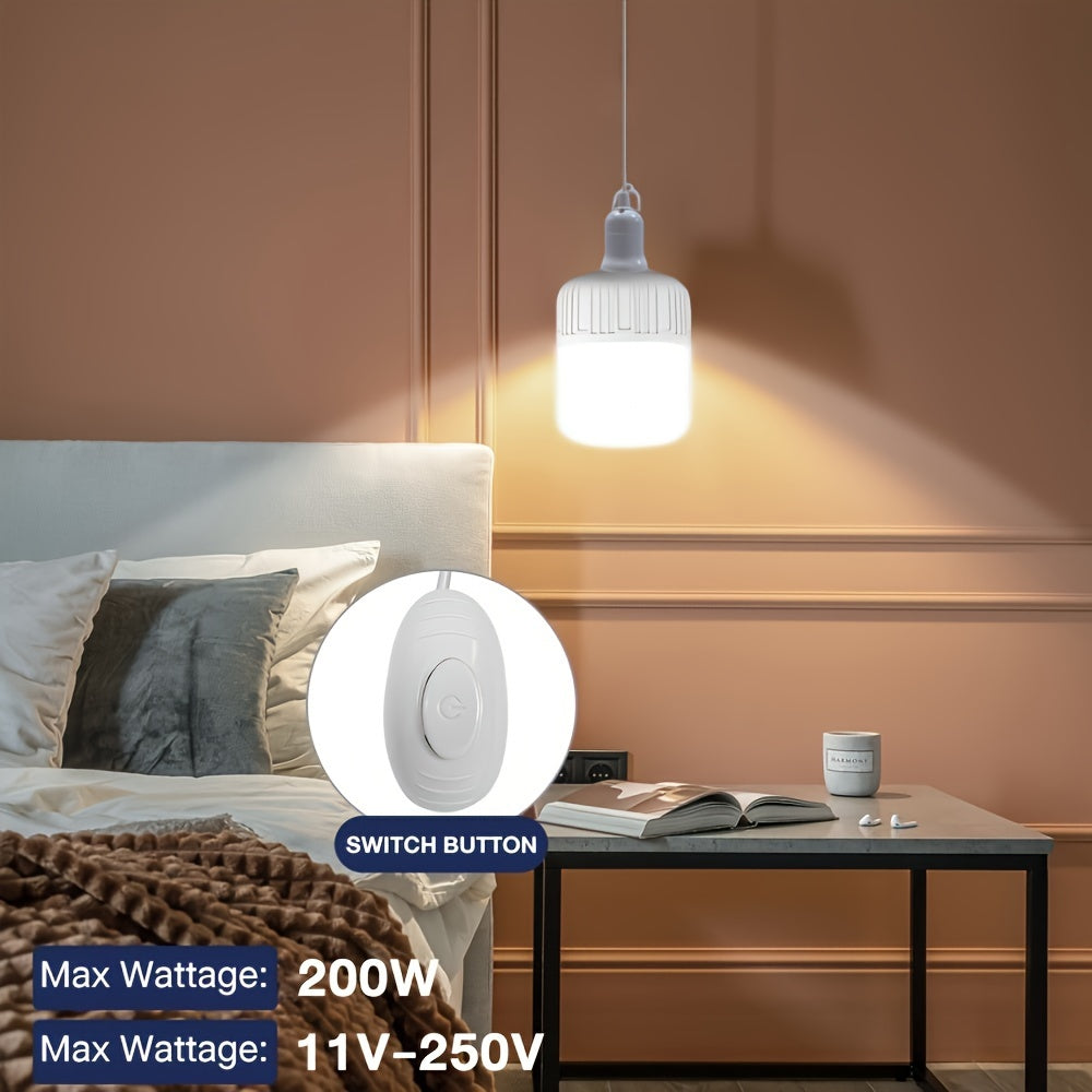 Pendant Light Socket Kit β 1pc/2pcs Keso Hanging Lamp Socket for E26/E27 Bulbs, 13.12ft Cord with On/Off Switch, White (Bulb Not Included)