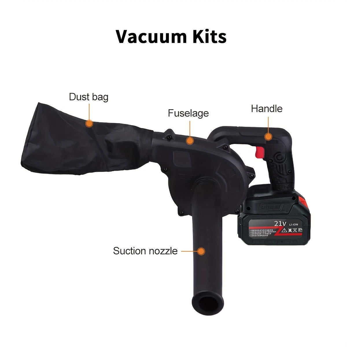 Rechargeable Cordless Leaf Blower – 2 in 1 Portable Mini Leaf Vacuum for Lawn Care, Yard, Garden, Dusting, and Pet Hair Cleaning