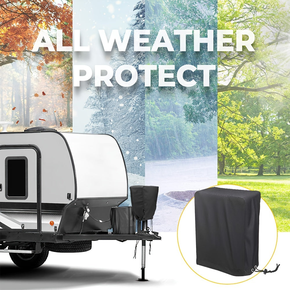 BougeRV Heavy-Duty Electric Tongue Jack Cover – All-Weather RV Protection – Universal Fit & Durable 600D Design