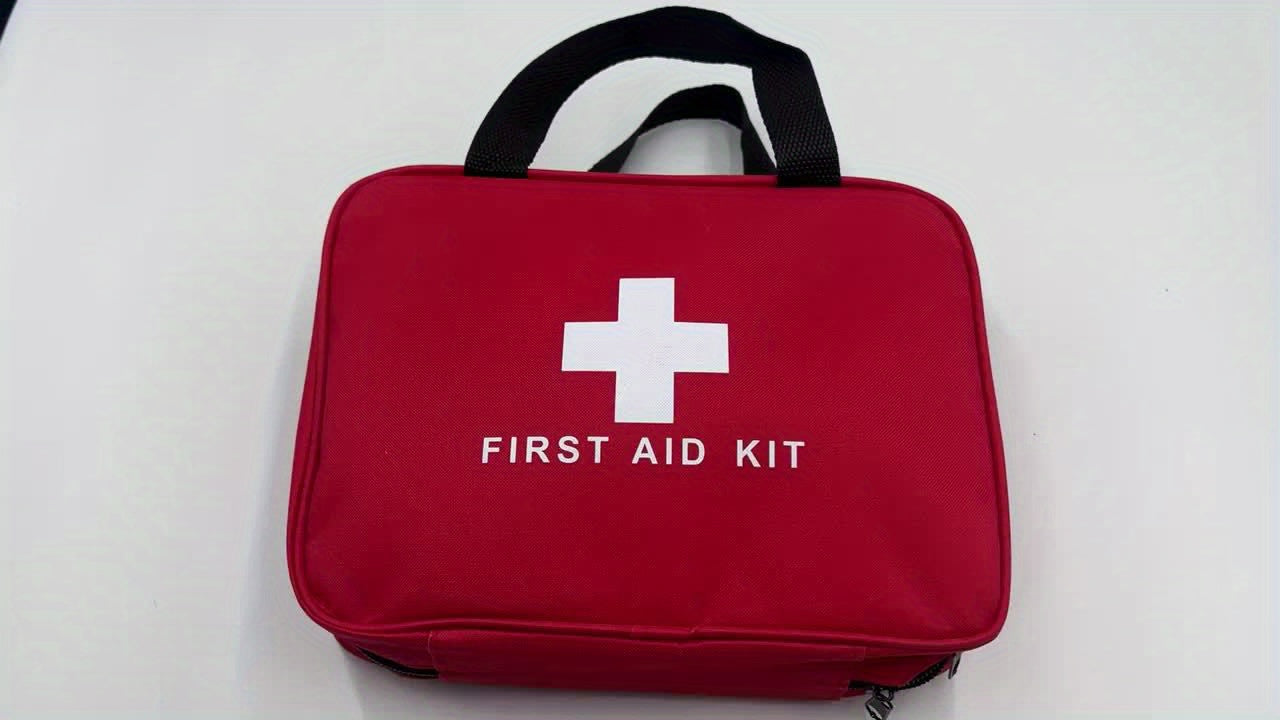 Portable First Aid Kit – Compact and Comprehensive for Home, Car, Camping, and Hiking – Includes Scissors, Tweezers, and Essentials