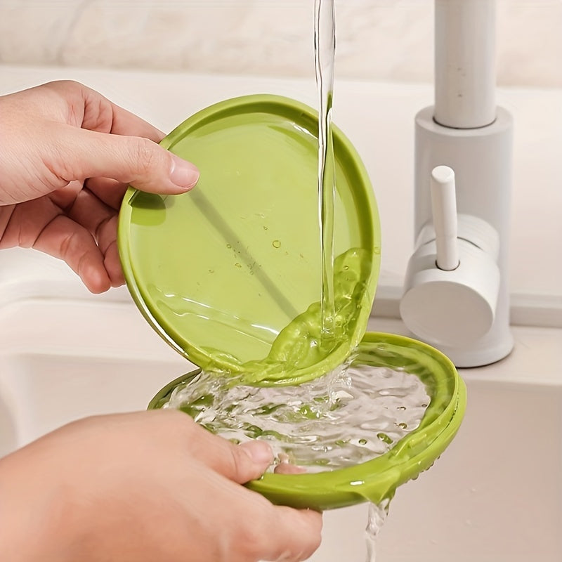 Set of 4 Silicone Vegetable Crispers - Reusable Food Storage Box for Refrigerator and Freezer, Anti-Oxidation Sealer