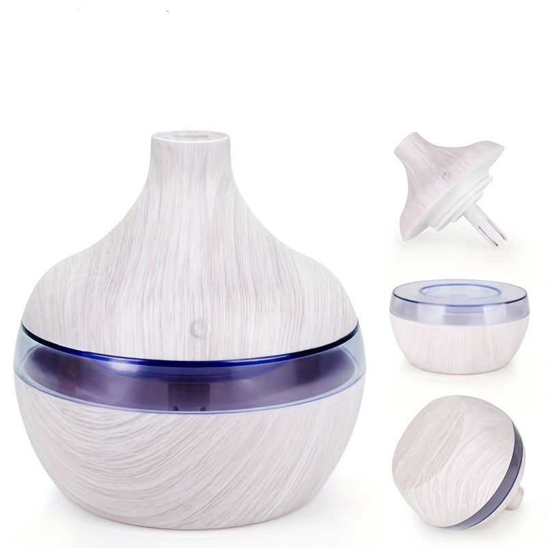 Wood Grain USB Touch-Activated Humidifier β Compact, Whisper-Quiet, Easy-to-Clean β Energy-Efficient Mist Maker for Home, Office, or Baby Room β Adds Comfort, Style, and Freshness