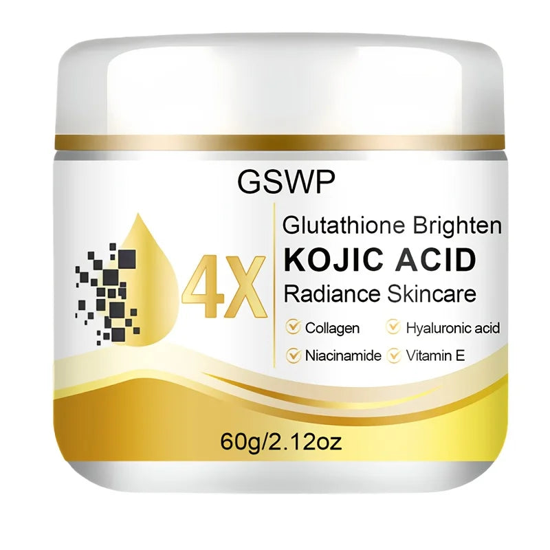 GSWP Kojic Acid & Glutathione Brightening Cream - Skin Care Moisturizer, 60g or 120g