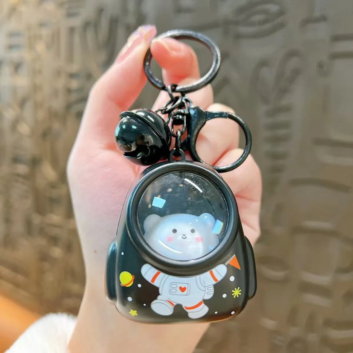Cute Bear Night Light Keychain - Kawaii Bag Charm with Mini LED Atmosphere Light
