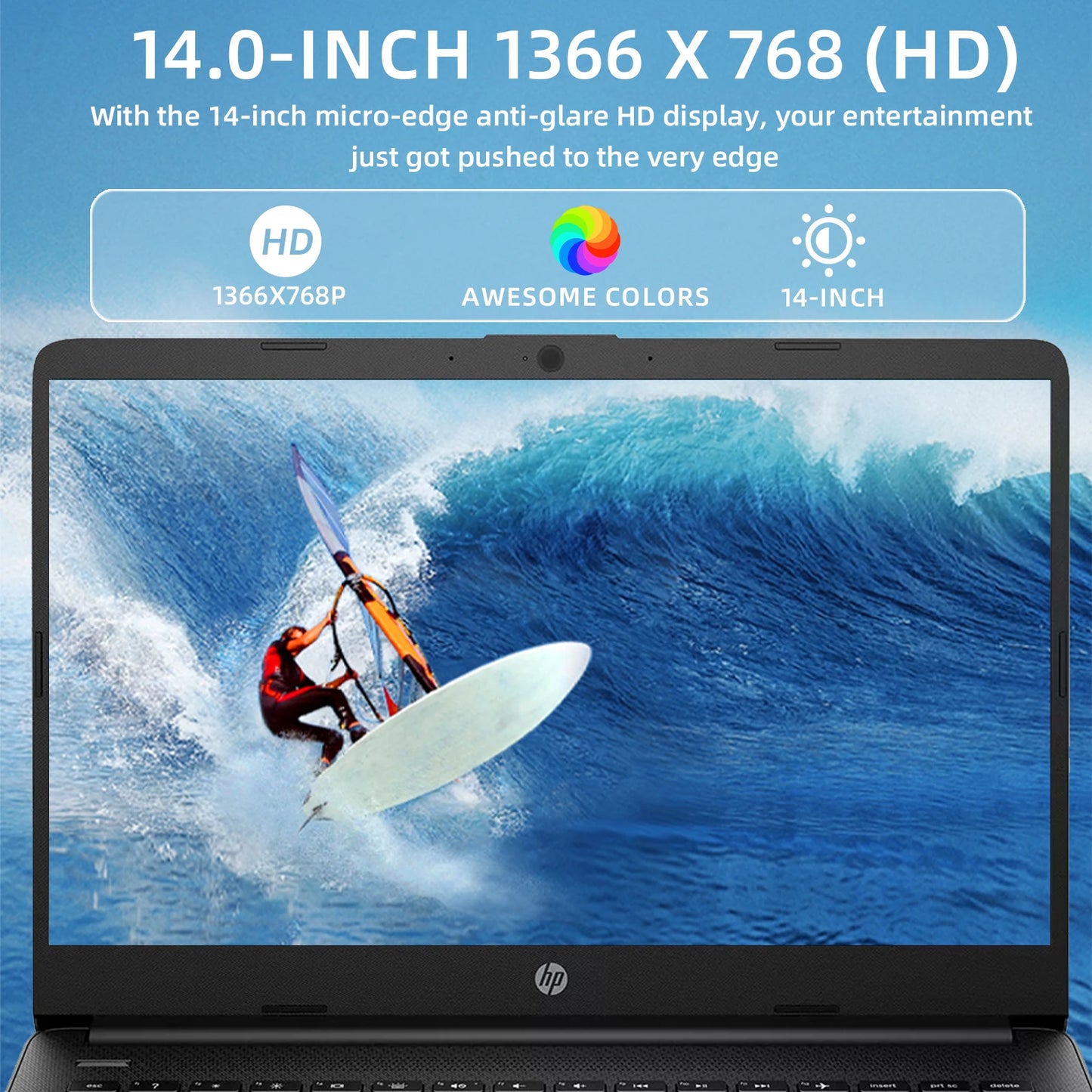 HP 14" Business Laptop – Intel Celeron N4120, 16GB RAM, 384GB Storage with 1-Year Office 365