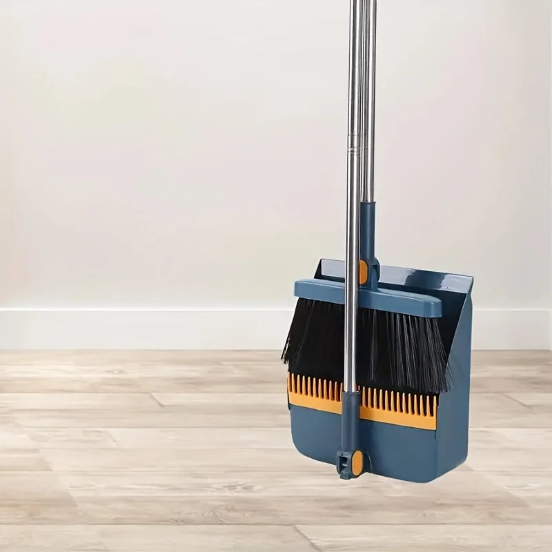 Household Broom & Dustpan Set β Durable Long-Handle Sweeping Set for Home, Office, School & Dorm