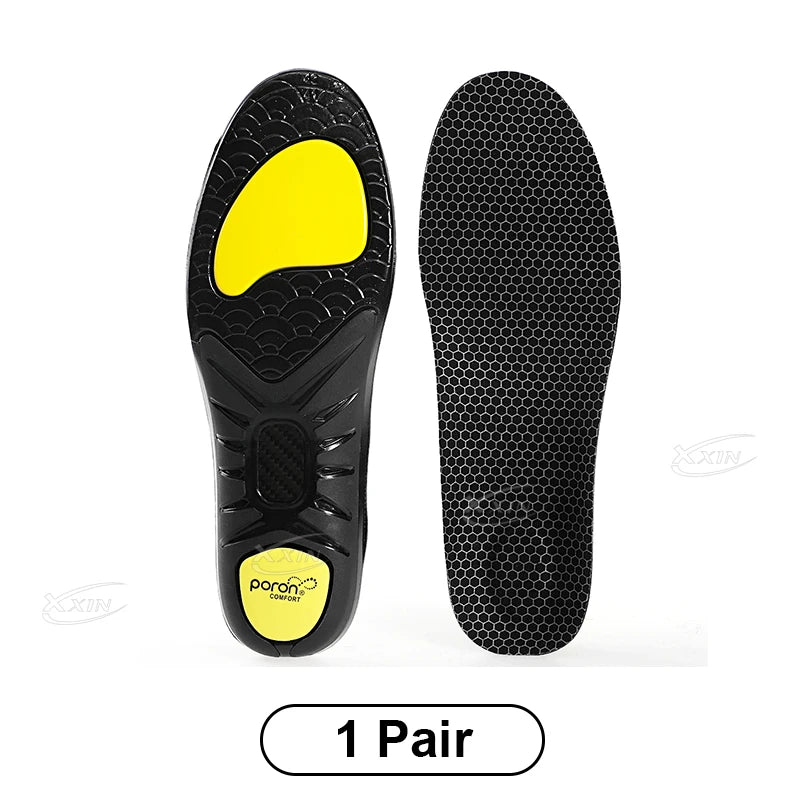 Carbon Fiber Heel Support Insoles - Poron Arch Support Shock Absorbing Pain Relief Shoe Inserts