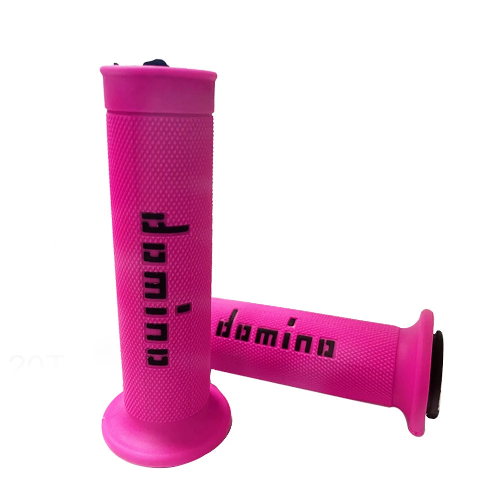 7/8" (22/24mm) Gel Rubber Domino Motorcycle Handlebar Grips — Universal for KTM Yamaha Pit Bike Motocross (9 Colors)