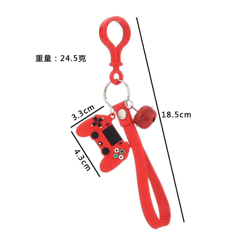 Game Controller Keychain - Cute PVC Simulation Gamepad Joystick Bag & Car Charm