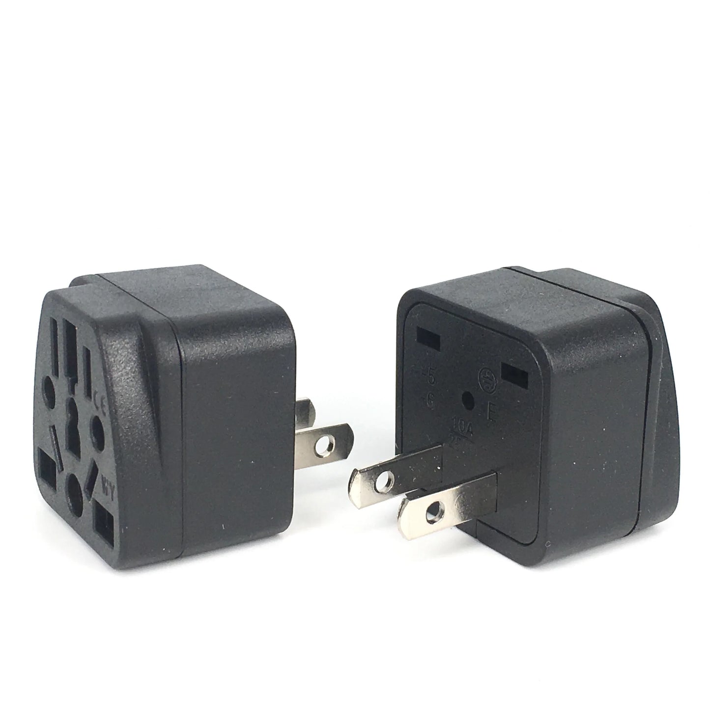 New Universal AC Power Socket Adapter: German, Russia, AU, UK, Kr, EU to US Plug - Travel Charger Converter Type B 10A for USA, Japan