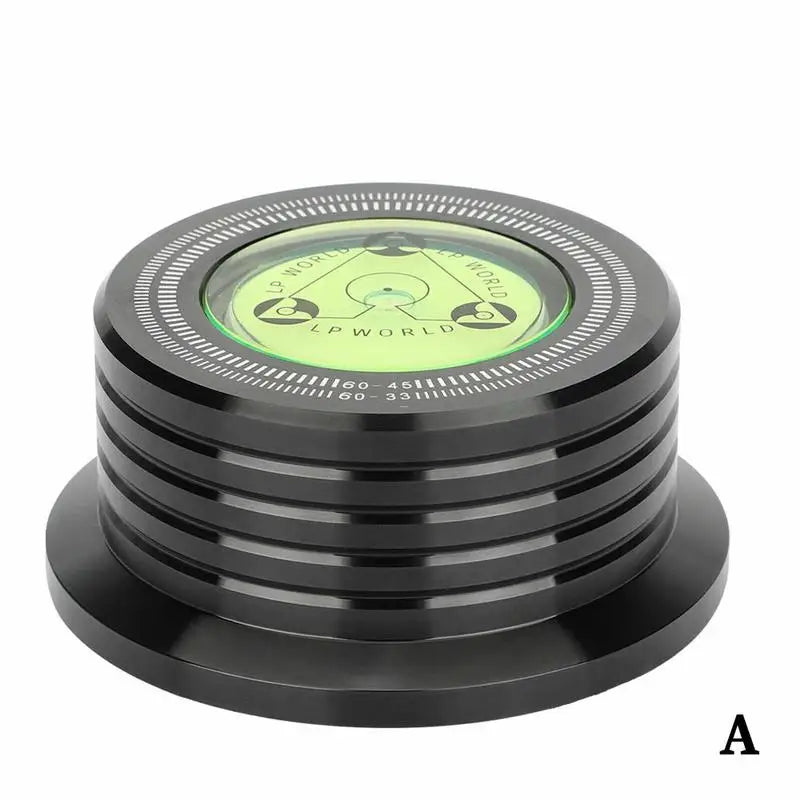 60Hz LP Record Stabilizer β Universal Aluminum Turntable Clamp with Level Alloy Weight