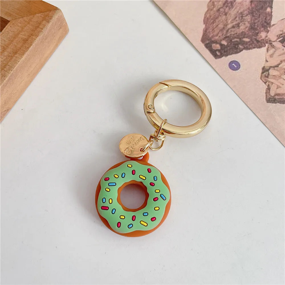 Cartoon Donut Silicone Case for Apple AirTag β Cute Protective GPS Tracker Cover for Dog Collar