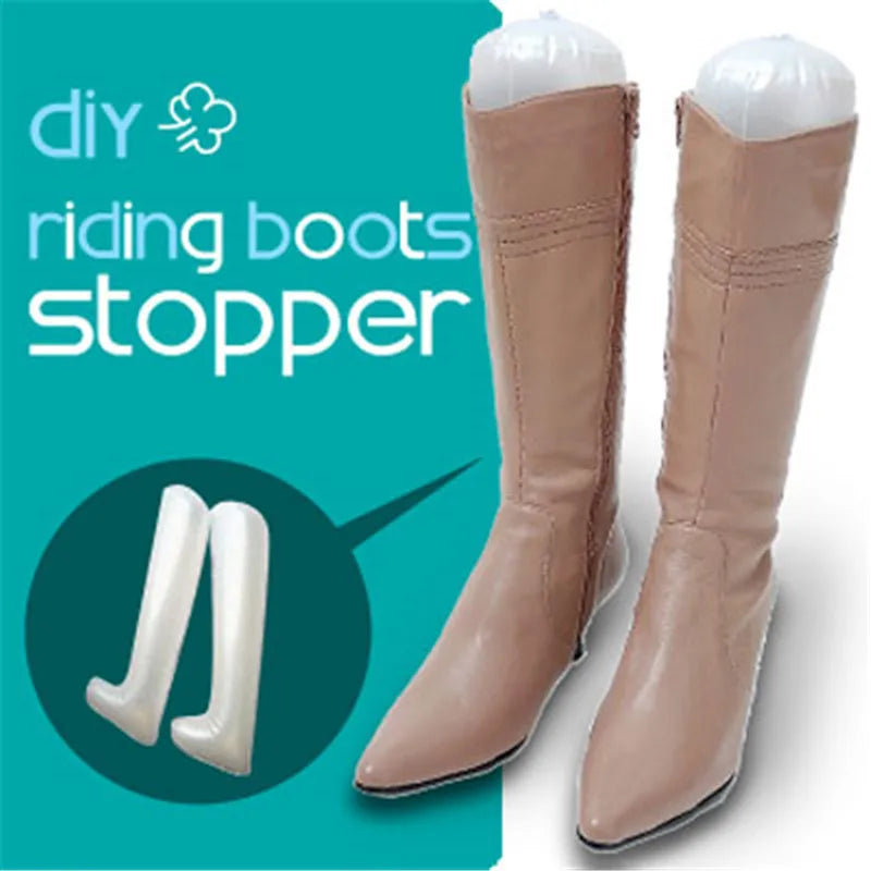 2PCS Plastic Shoe Hangers – Inflatable Long Boot Holders, 32cm & 50cm Shoe Stand, Stretcher, Support & Shaper Shoe Trees