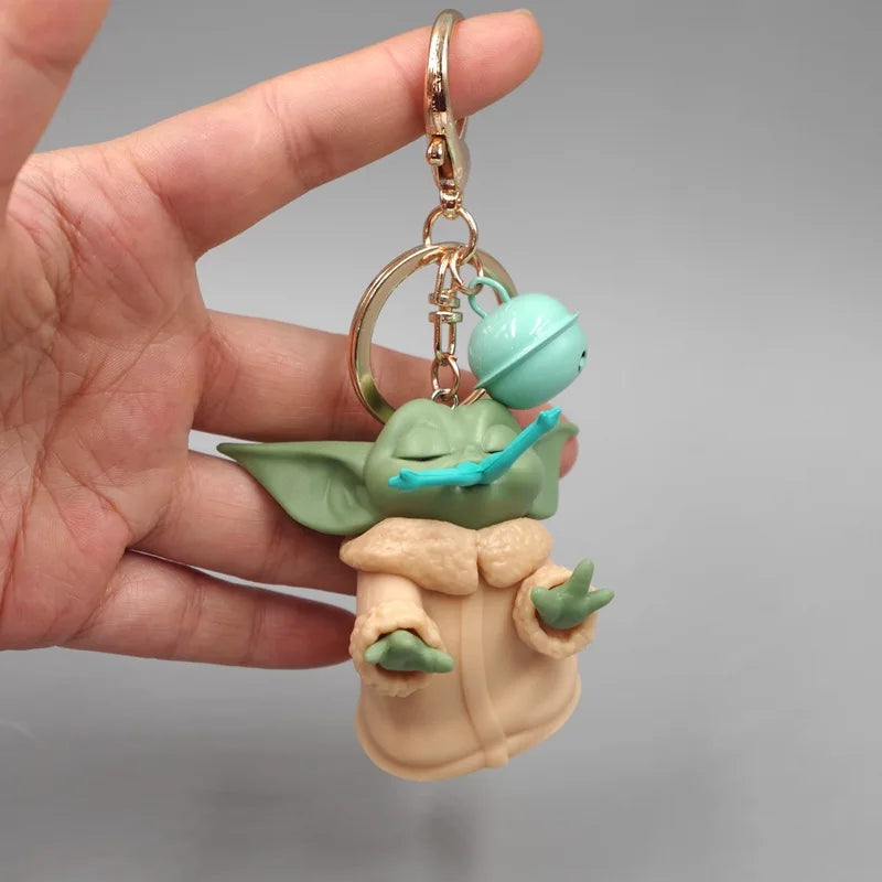 Cute Baby Yoda Keychain — Mandalorian Action Figure Toy for Kids, Star Wars Yoda Gift