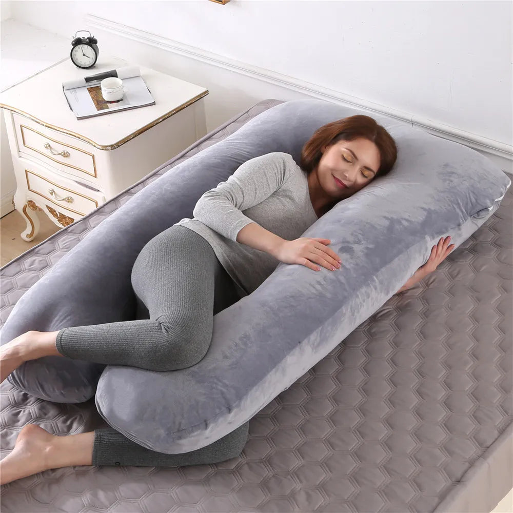 PANGDUBE Pregnancy Pillow 130×70cm – Sleeping, Nursing & Breastfeeding Support Cushion for Women