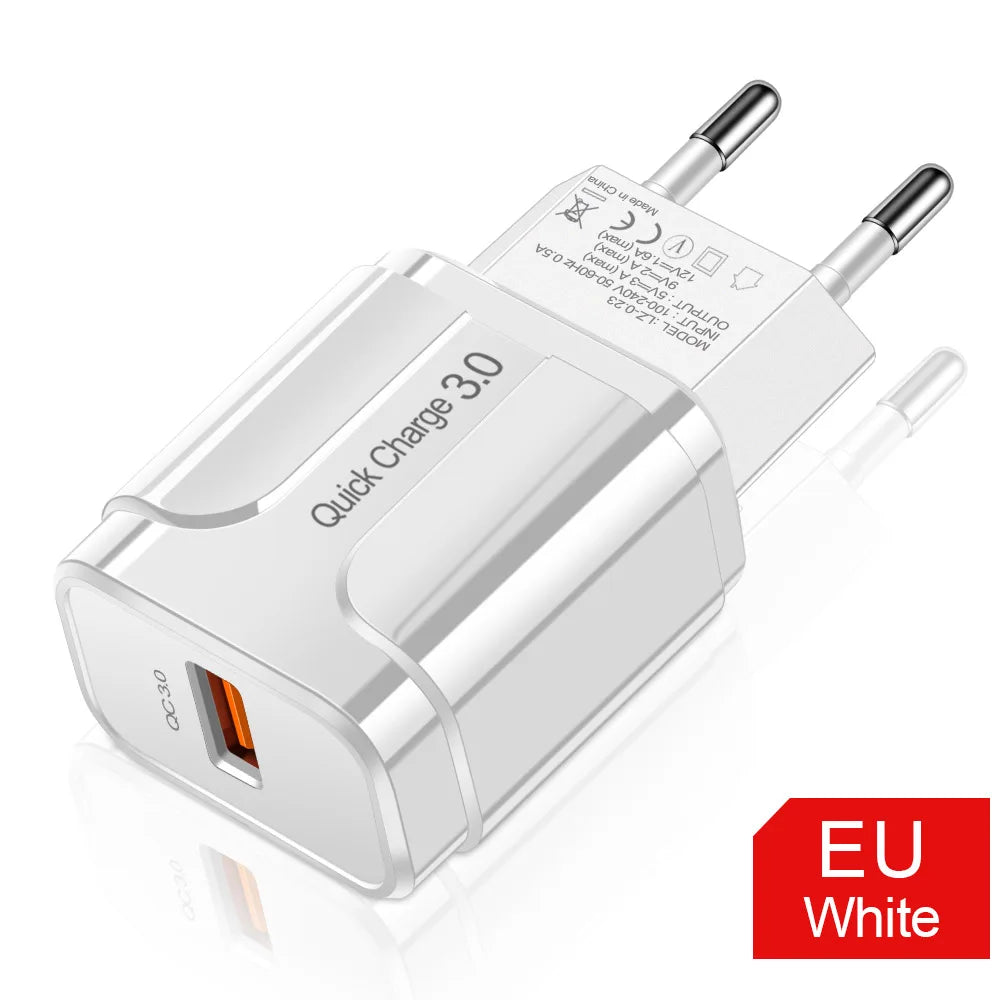 Quick Charge 3.0 USB Fast Charger 5V 3A β Universal QC 4.0 Adapter for iPhone, Samsung, Xiaomi & Tablets