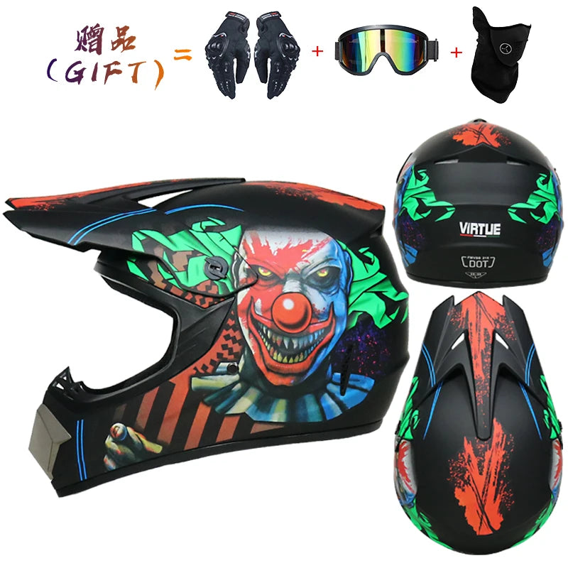 Safety Motocross Helmet for Kids - DOT Approved ATV Cross Bicycle Downhill Capacete, Unisex, Lightweight ABS 1KG