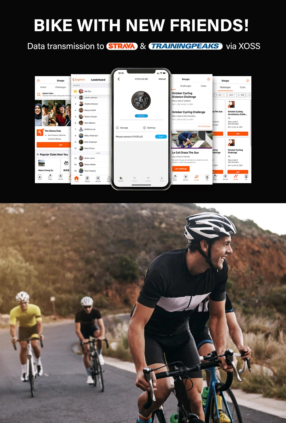 CYCPLUS M2 Wireless Bicycle Computer – ANT+ & Bluetooth GPS Speedometer, Waterproof Bike Cyclocomputer Accessories