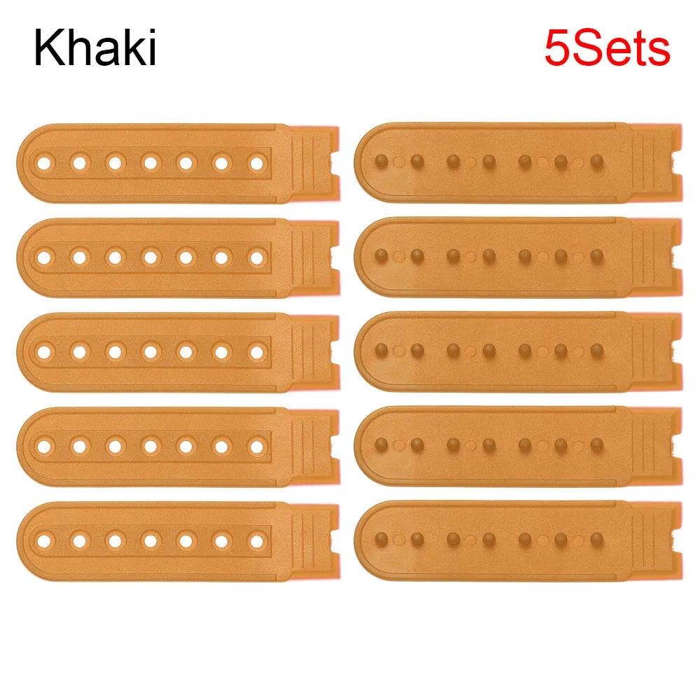 5 Sets Snapback Strap Replacement – 7-Hole Colorful Hat Repair Fastener Buckle Clip Extender for Baseball Caps