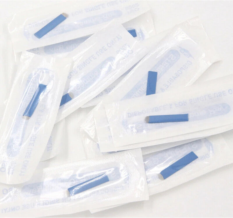 50pcs Microblading Tebori Blades 0.18mm β Manual Tattoo Needles for Permanent Makeup Eyebrows (7/9/12/14/17/21)