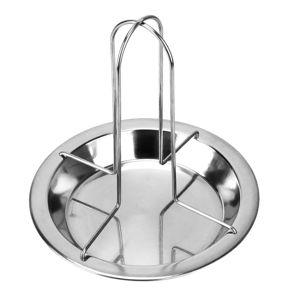 Carbon Steel Roasting Grill Stand - Non-Stick Chicken Roaster Rack for Outdoor BBQ and Kitchen