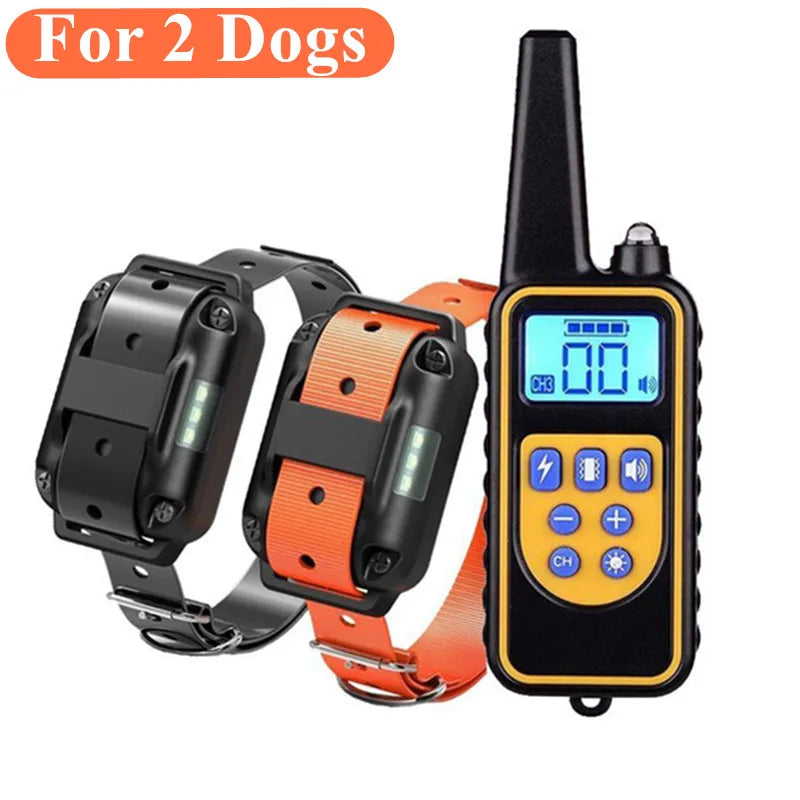 Waterproof Electric Dog Training Collar with Remote β Rechargeable Anti-Bark Control Device for All Dog Sizes