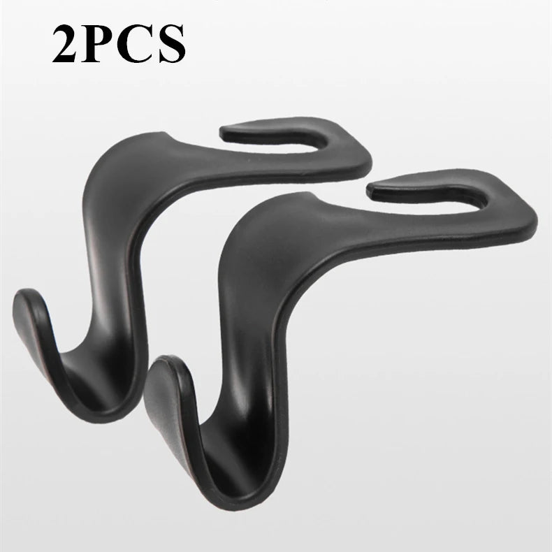 2-Pack Multi-Functional Car Seat Headrest Hooks – Hanger & Holder for Bags, Purses, Clothes & Grocery Storage, Car Interior Accessories