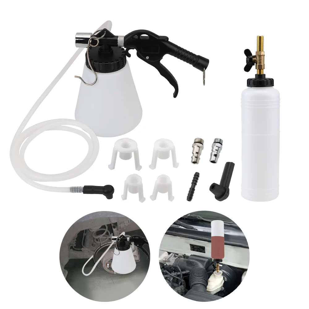 1L/0.75L Car Brake Bleeder Kit – Hydraulic Fluid Pump with Tubes for Oil Change, Purge, and Repair on Cars, Trucks & Motorcycles