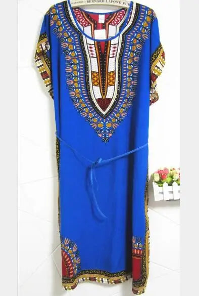 Women’s Cotton Nightgown - Vintage Loose Fit Summer Sleepshirt with Belt, Comfortable Plus Size Night Dress