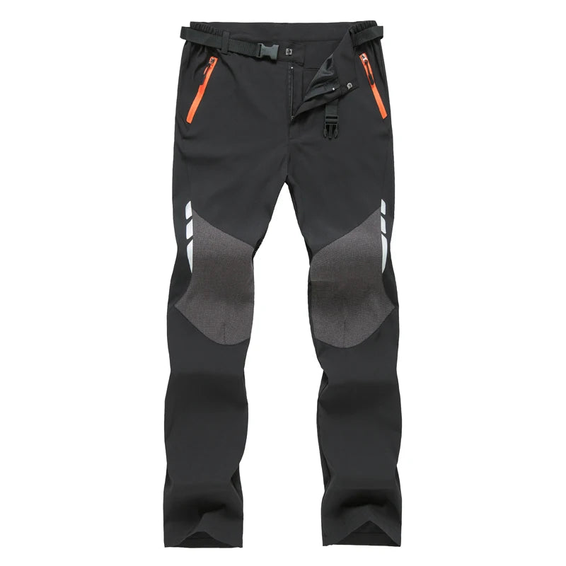 Men’s Reflective Summer Hiking Pants – Lightweight, Breathable, Quick-Dry Outdoor Trekking & Mountain Climbing Trousers with Belt