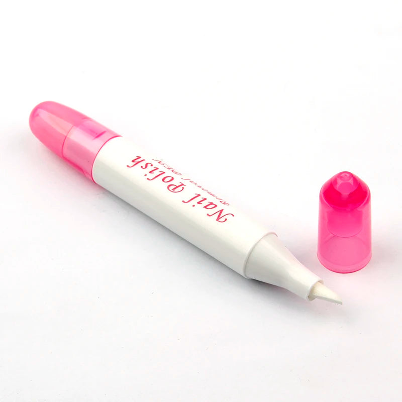 1 Pc Nail Art Corrector Pen with 3 Tips - Newest Nail Polish Corrector for Mistake Removal - Manicure Tool for Precise Cleaning