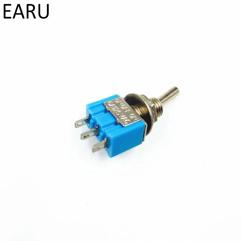10Pcs DIY Toggle Switch ON-OFF-ON / ON-OFF 3Pin 3 Position Latching MTS-103 MTS-102 - AC 125V/6A 250V/3A Power Button Switch for Car