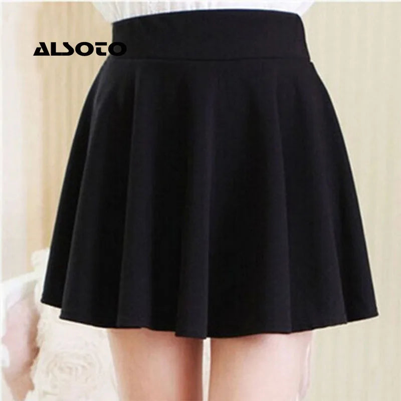 ALSOTO 2024 Women’s Elastic Waist Midi & Mini Skirt – Winter & Summer Fashion Saia Feminina